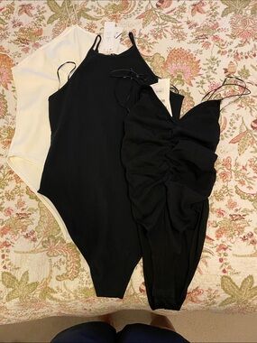Zara Black & Cream Bodysuit Set